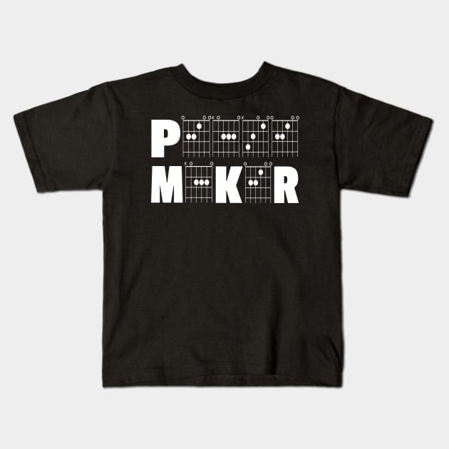 Peace Maker in Guitar Chords Kids T-Shirt by Chordword